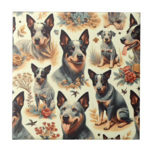 Azulejo Vintage Australian Cattle Seamless