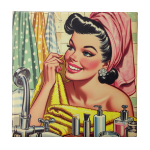 Azulejo Vintage Bath Pin Up