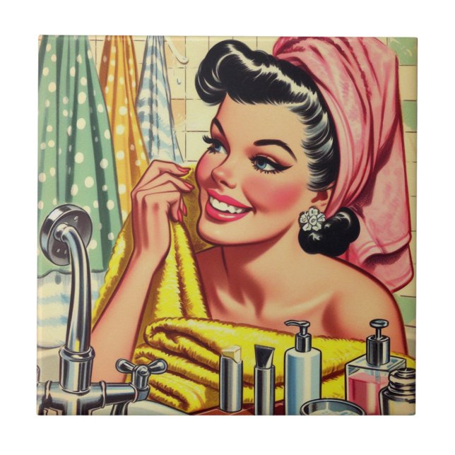 Azulejo Vintage Bath Pin Up (Frente)
