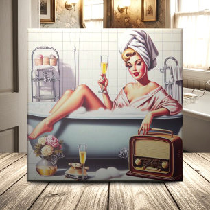 Azulejo Vintage Bath Pin Up