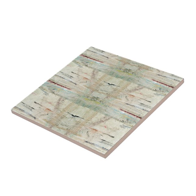 Azulejo Vintage blanco de mosaico cerámico (Lado)