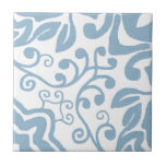 Azulejo Vintage blanco gris azul original acuarela única<br><div class="desc">Bonito patrón de color agua original de alta calidad,  azulejos de cerámica azul gris sobre un fondo blanco. Perfecto para un diseño interior de estilo fresco.</div>