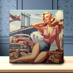 Azulejo Vintage Blonde Pin-up