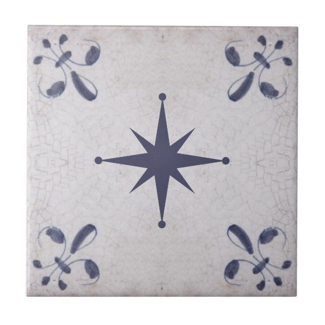 Azulejo vintage blue delft tiles (Frente)