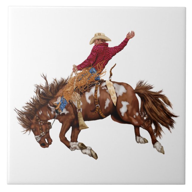 Azulejo Vintage bronco rider (Frente)