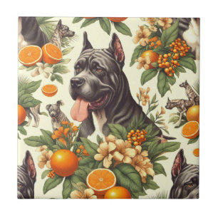Azulejo Vintage Cane Corso Seamless