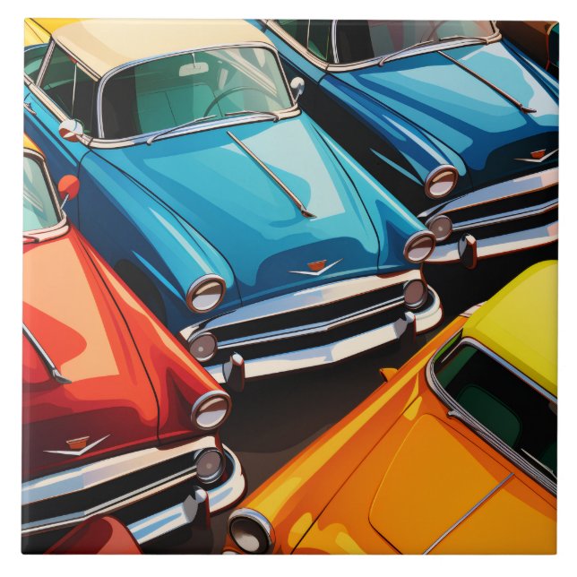 Azulejo Vintage Cars Pattern (Frente)