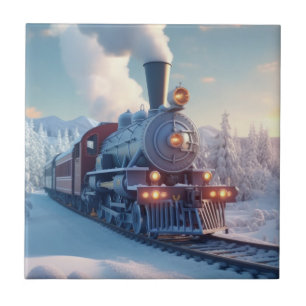 Azulejo Vintage Christmas Express Gift para los amantes de