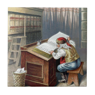 Azulejo Vintage Christmas, Saint Nicholas Naughty or Nice 