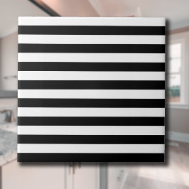 Azulejo Vintage Classic rayas negras y blancas