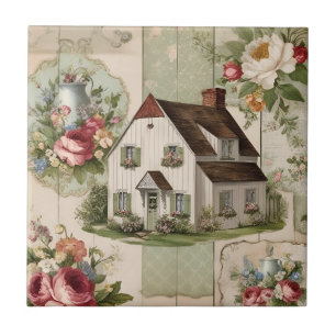 Azulejo Vintage Cottage Floral