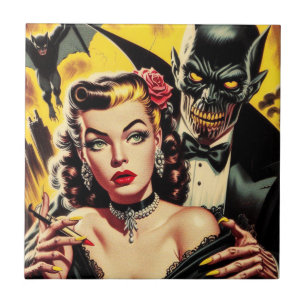 Azulejo Vintage Creepy Chica