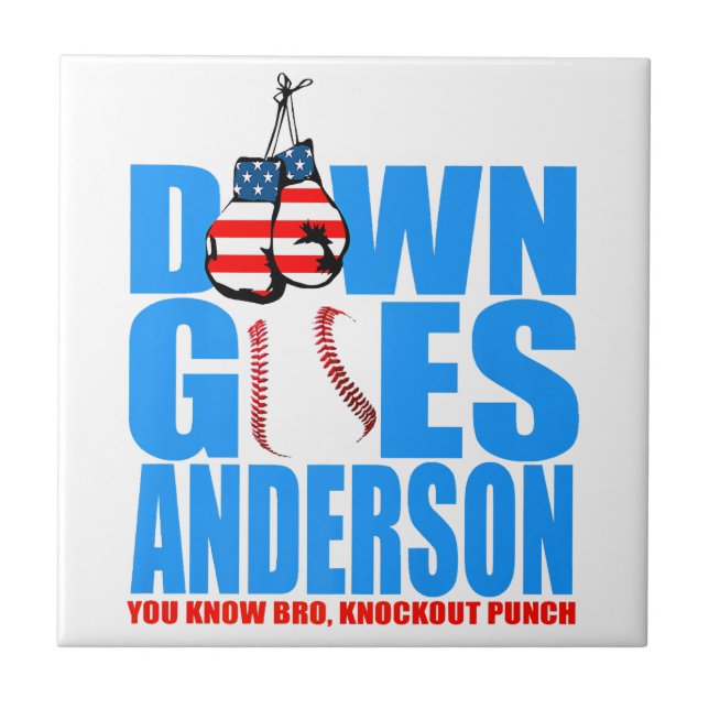 Azulejo Vintage Down Goes Anderson Shirt (Frente)