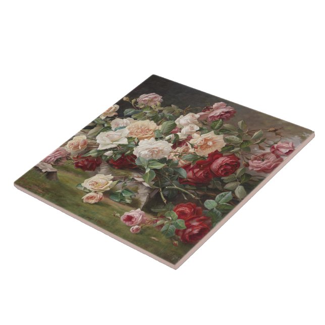 Azulejo Vintage E. Hariel Rosa Still Life          (Lado)
