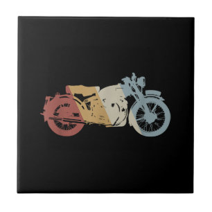 Azulejo Vintage estilo retro de motocicleta