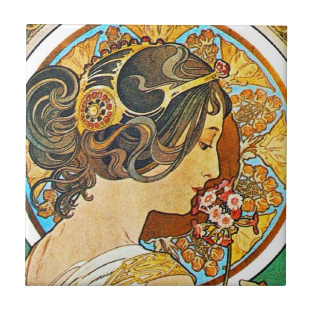 Azulejo Vintage Floral Mucha (Frente)