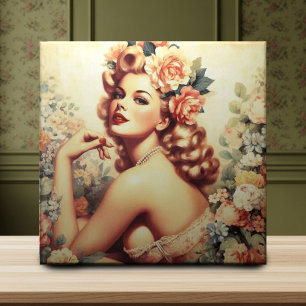 Azulejo Vintage Floral Woman