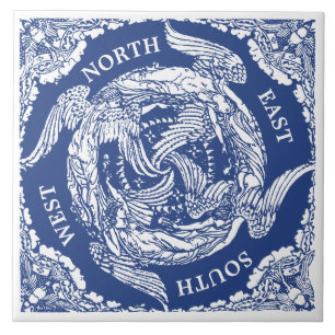 Azulejo Vintage Four Wins/Angels de Walter Crane