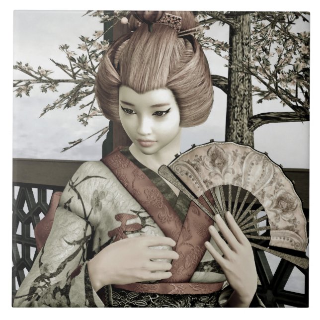Azulejo Vintage Geisha (Frente)