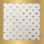 Azulejo Vintage Gold Diamond Art Deco White<br><div class="desc">Baldosas blancas con diamante dorado Art Deco.</div>