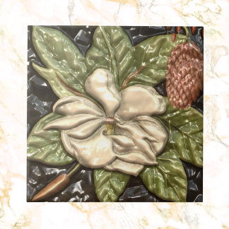 Azulejo Vintage Grabado en relieve Look Magnolia Blossom