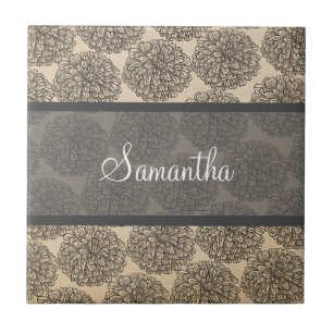 Azulejo Vintage gris Zinnia Tile