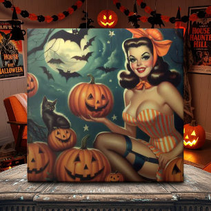 Azulejo Vintage Halloween Pin Up