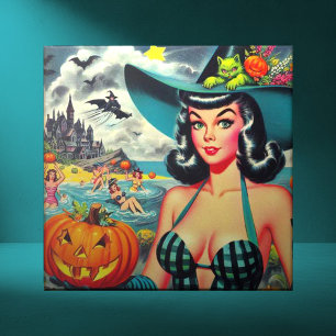 Azulejo Vintage Halloween Pin-up