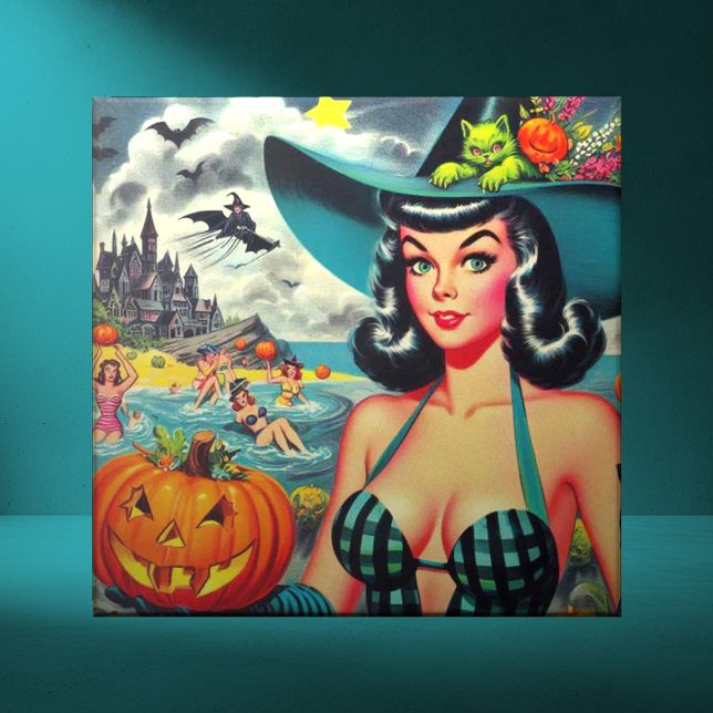 Azulejo Vintage Halloween Pin-up (Subido por el creador)