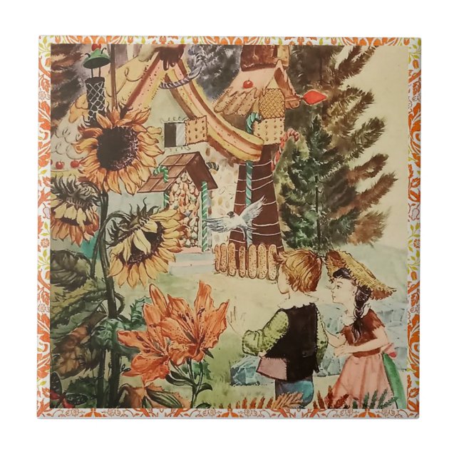 Azulejo Vintage Hansel y Gretel Ceramic Tile (Frente)