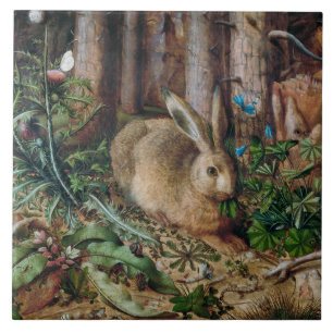 Azulejo Vintage Hare in the Forest - Hans Hoffmann