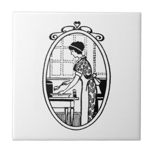 Azulejo Vintage Housewife Baking