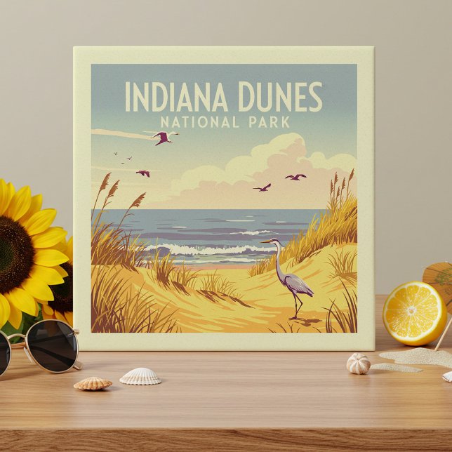 Azulejo Vintage Indiana Dunes National Park  (Subido por el creador)