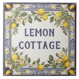 Azulejo Vintage Lemons Personalizado Nombre Plate Plaque R
