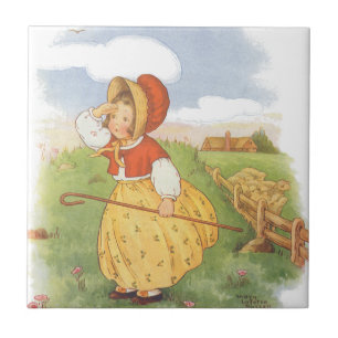 Azulejo Vintage Little Bo Peep Rima Infantil de Mother Goo