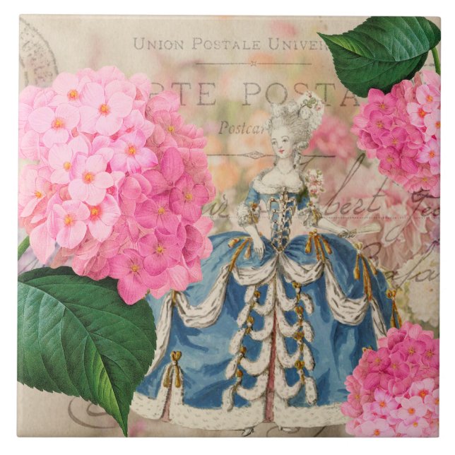 Azulejo Vintage Marie Antoinette Cerámica Tile (Frente)