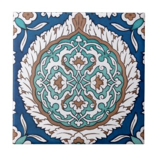 Azulejo Vintage Moroccan Teal & Blue Floral Pattern