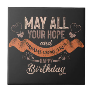 Azulejo Vintage Motivation Feliz cumpleaños