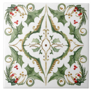 Azulejo Vintage, Navidades Mosaico, Tile Cerámico