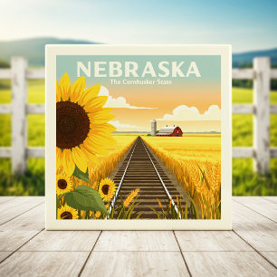 Azulejo Vintage Nebraska