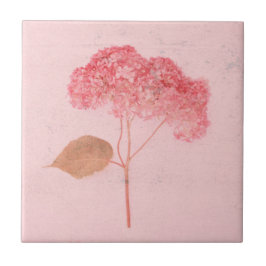 Azulejo Vintage Pink Hydrangea Country Floral