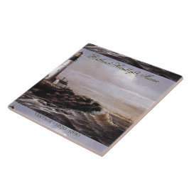 Azulejo Vintage Portland Headlight Maine William Walker