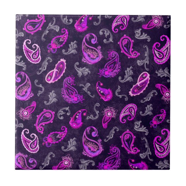 Azulejo Vintage Purple Paisley (Frente)