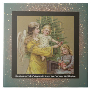 Azulejo Vintage Religiosos Navidades Cerámica Tile + deseo