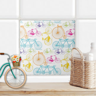 Azulejo Vintage Retro Girly Patrón de Bicicleta Decoración