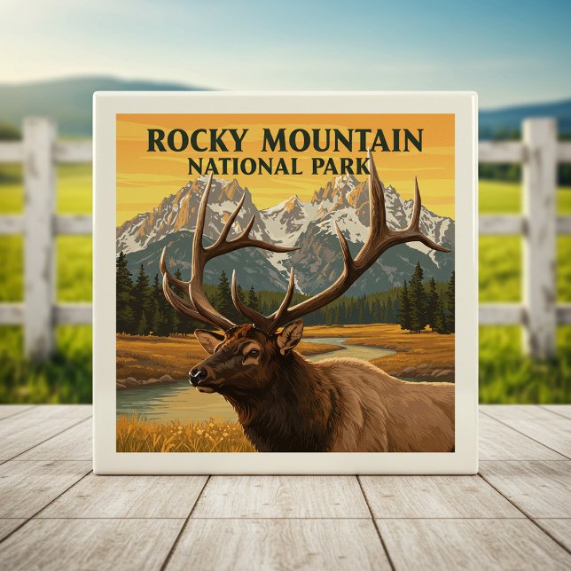 Azulejo Vintage Rocky Mountain National Park (Subido por el creador)