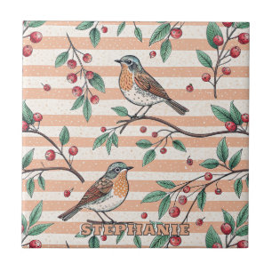 Azulejo Vintage Sakura Cerezo Blossom & Ave Estética 7