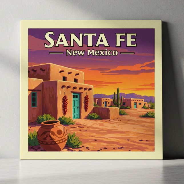 Azulejo Vintage Santa Fe Nuevo México (Subido por el creador)