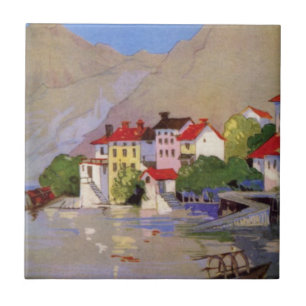 Azulejo Vintage Seaside Village Turismo de Italia