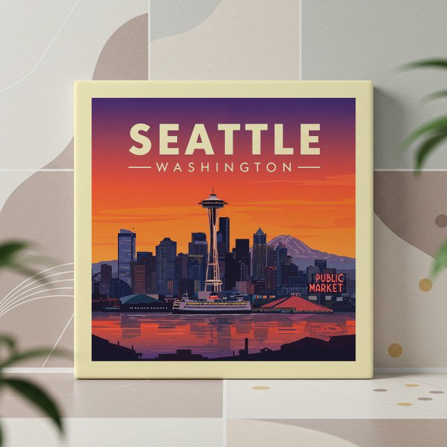 Azulejo Vintage Seattle Washington (Subido por el creador)